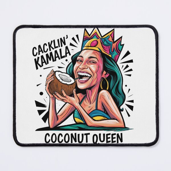 Item preview, Funny Cacklin' Kamala Coconut Queen Political Art designed and sold by Nature's Fancy.