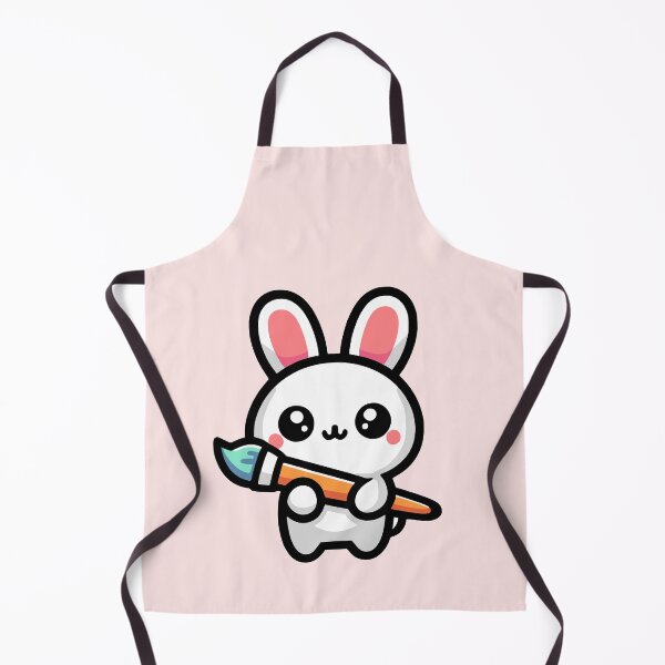 Aperçu de l'œuvre Mignon lapin pinceau ! créée et vendue par PMCreative.