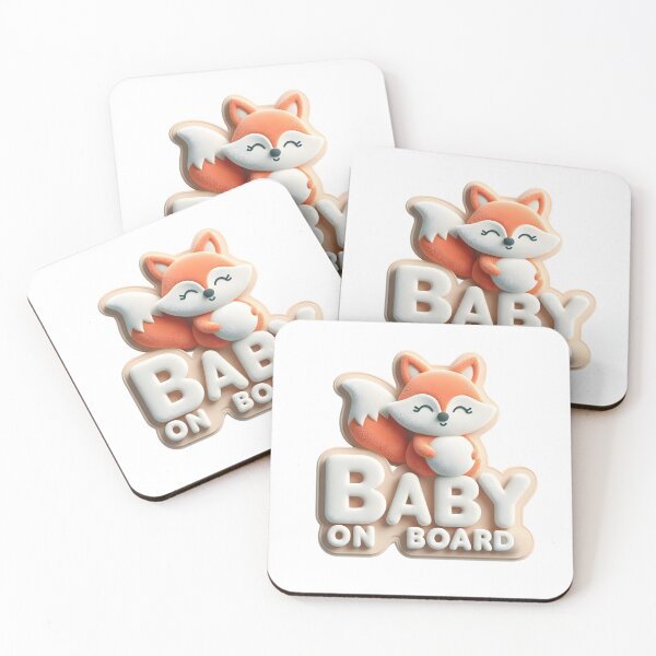 Item preview, Baby on Board Announcement - Fox-Themed Baby Announcement designed and sold by StyLeHi.
