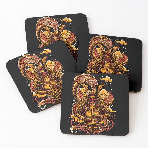 Artikelvorschau, Ronin und der goldene Drache entworfen und verkauft von WordScratch.