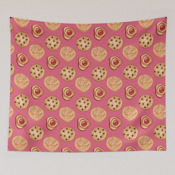 Item preview, Jelly Cookies, Sugar Cookies, Chocolate Chips Cookies - Bright Pink designed and sold by JasmineGDesigns.