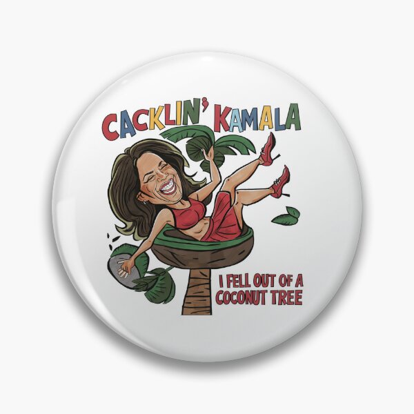 Item preview, Funny Cacklin' Kamala Falling from Coconut Tree designed and sold by Nature's Fancy.