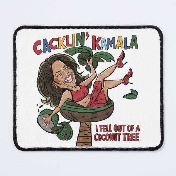 Item preview, Funny Cacklin' Kamala Falling from Coconut Tree designed and sold by Nature's Fancy.