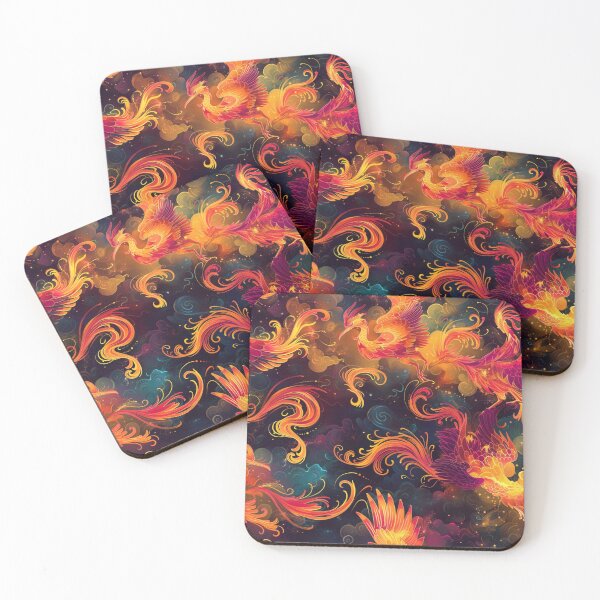Item preview, Fiery Phoenix Dance - Mystical and Intricate Pattern designed and sold by Creet-Design.