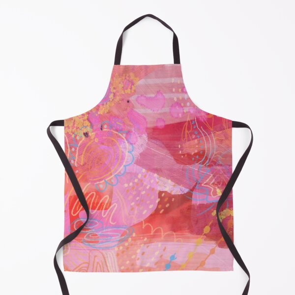 Item preview, 'Blissful Contemplations' Pink + Yellow Abstract Painting With Flowers designed and sold by Venus-in-Virgo.