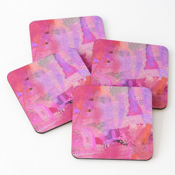 Item preview, 'Anarchy' Colorful Pink, Red + Purple Abstract Painting designed and sold by Venus-in-Virgo.