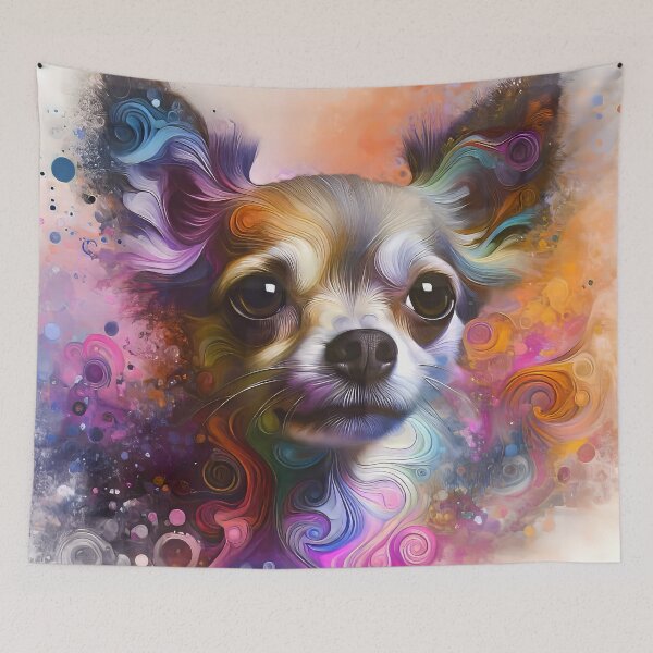 Item preview, Chihuahua Dog Artistic Profile Rendering designed and sold by CattyCornerPOD.