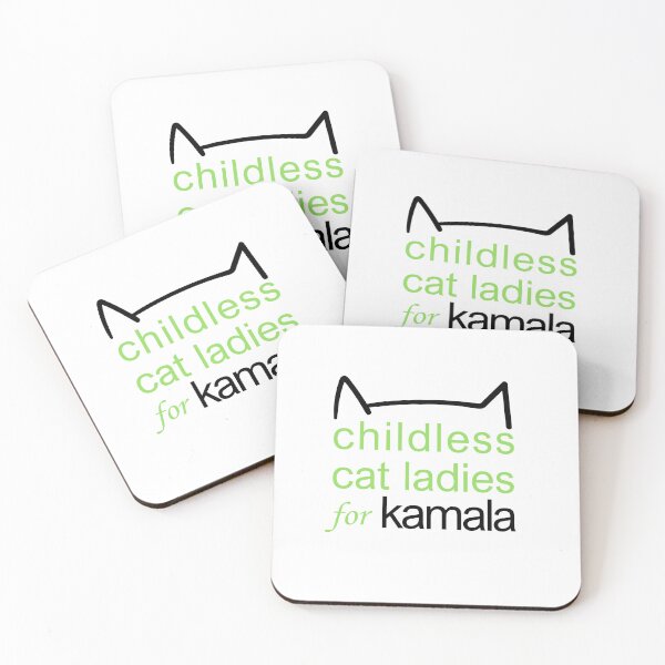 Aperçu de l'œuvre Dames chats sans enfants pour Kamala créée et vendue par Suite19 Designs.