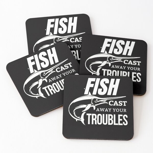 Item preview, Fish Cast Trouble Away designed and sold by CatfishCreation.