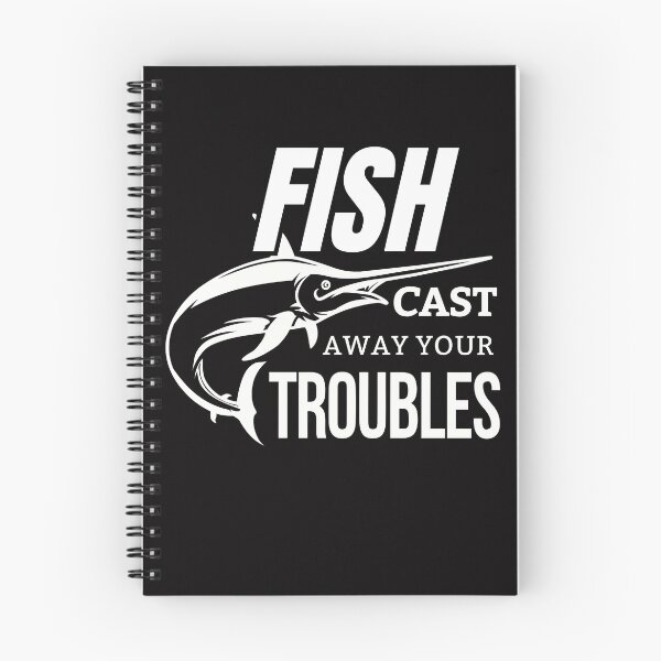 Item preview, Fish Cast Trouble Away designed and sold by CatfishCreation.