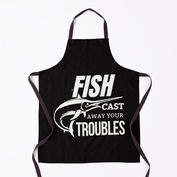 Item preview, Fish Cast Trouble Away designed and sold by CatfishCreation.