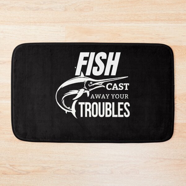 Item preview, Fish Cast Trouble Away designed and sold by CatfishCreation.
