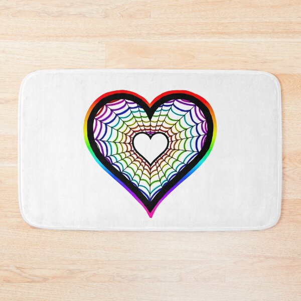 Item preview, Multicolor gradient spider web heart designed and sold by Pandaerable.