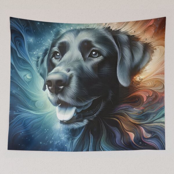 Item preview, Black Lab Dog Artistic Portrait Rendering designed and sold by CattyCornerPOD.