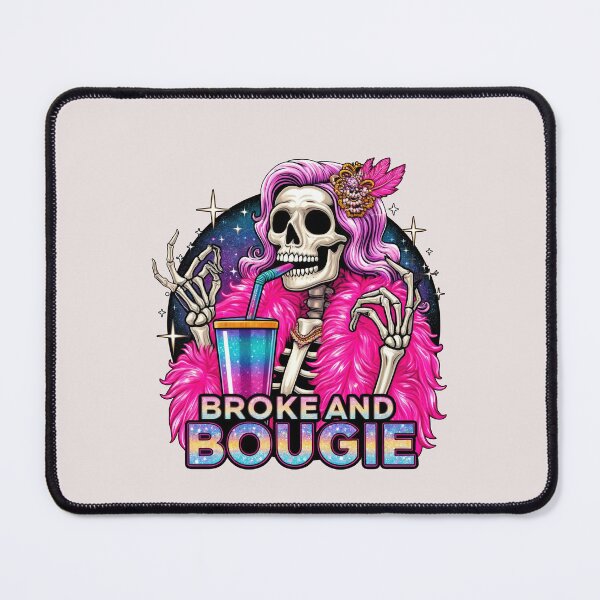 Item preview, Broke and Bougie Skeleton with Pink Hair and Glamorous Outfit designed and sold by AnyMar2023.