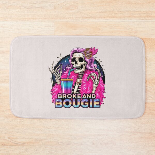 Item preview, Broke and Bougie Skeleton with Pink Hair and Glamorous Outfit designed and sold by AnyMar2023.