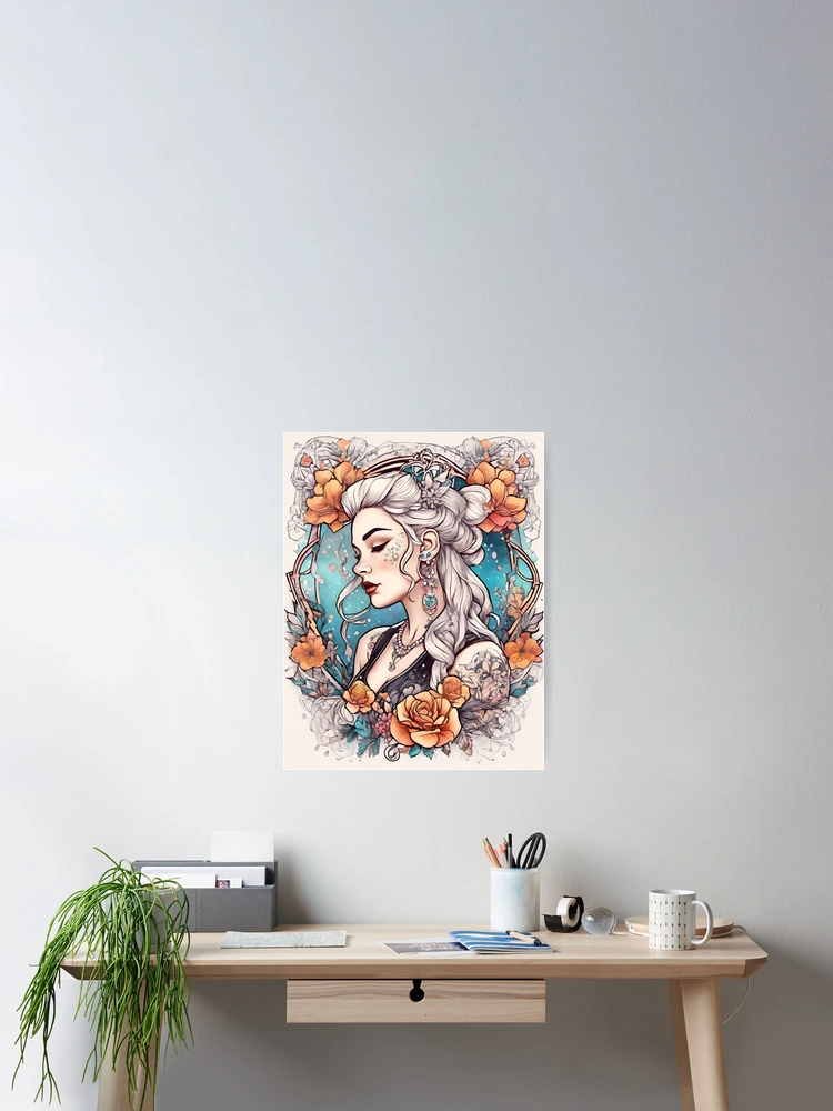 Thumbnail 2 of 3, Poster, Sunset Roses designed and sold by SilverSunStudio.