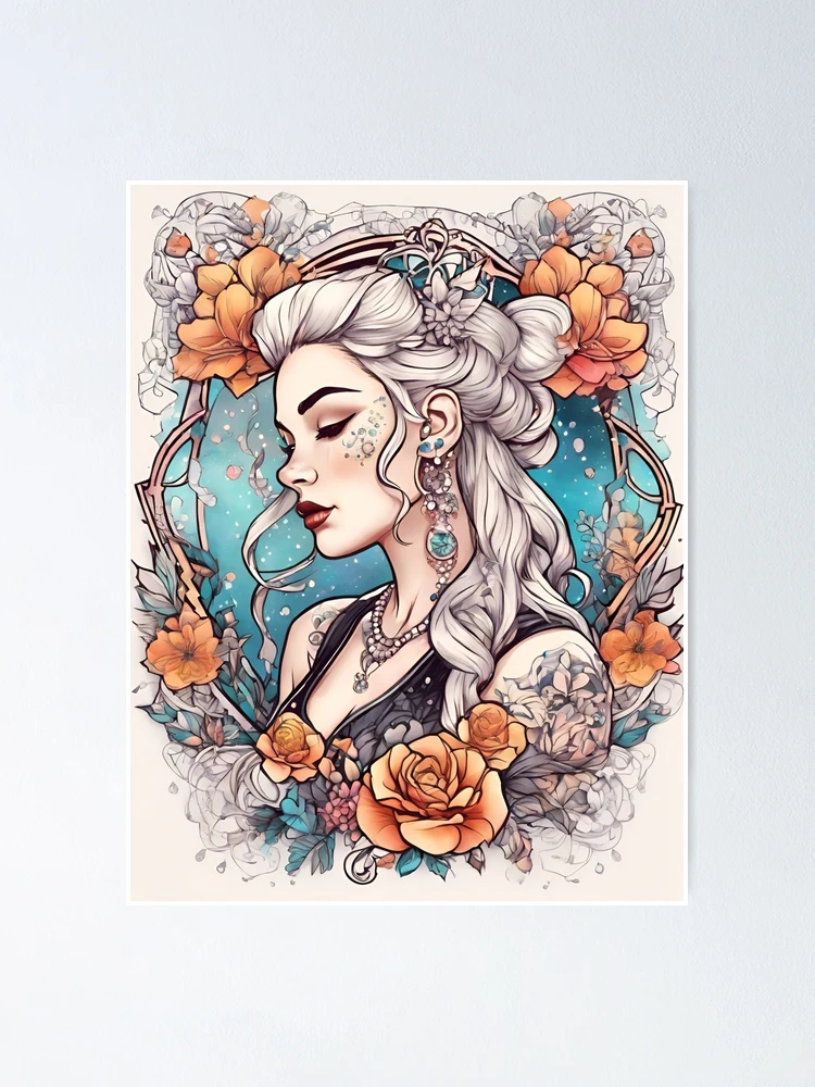 Thumbnail 1 of 3, Poster, Sunset Roses designed and sold by SilverSunStudio.