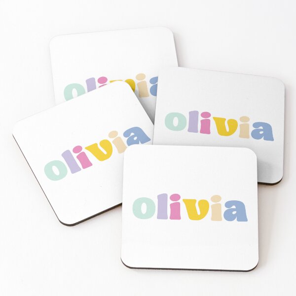 Item preview, Olivia - Custom name on colorful block font designed and sold by To the Lua.