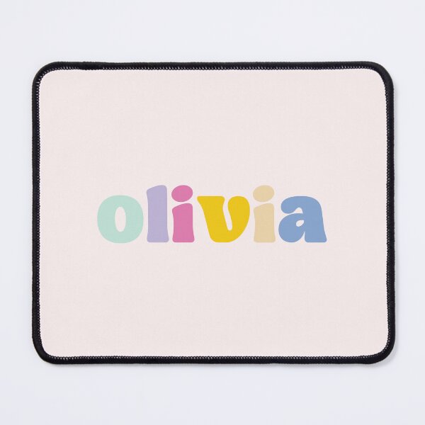 Item preview, Olivia - Custom name on colorful block font designed and sold by To the Lua.