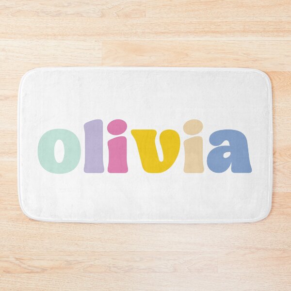 Item preview, Olivia - Custom name on colorful block font designed and sold by To the Lua.