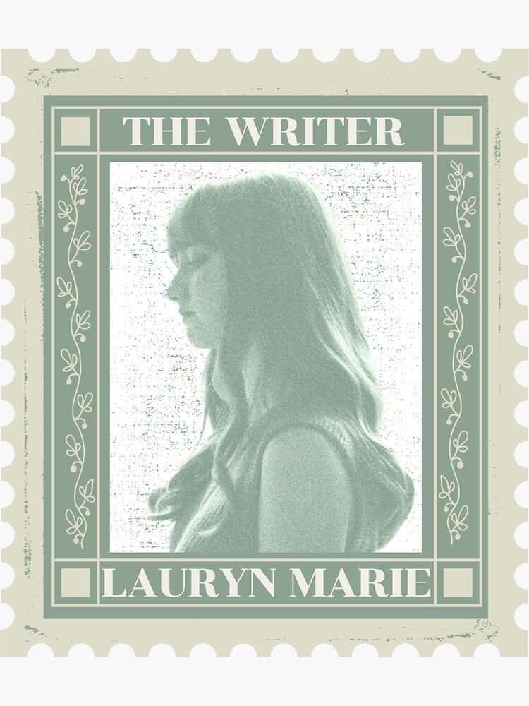 Thumbnail 3 of 3, Sticker, The Writer Stamp designed and sold by laurynmmusic.