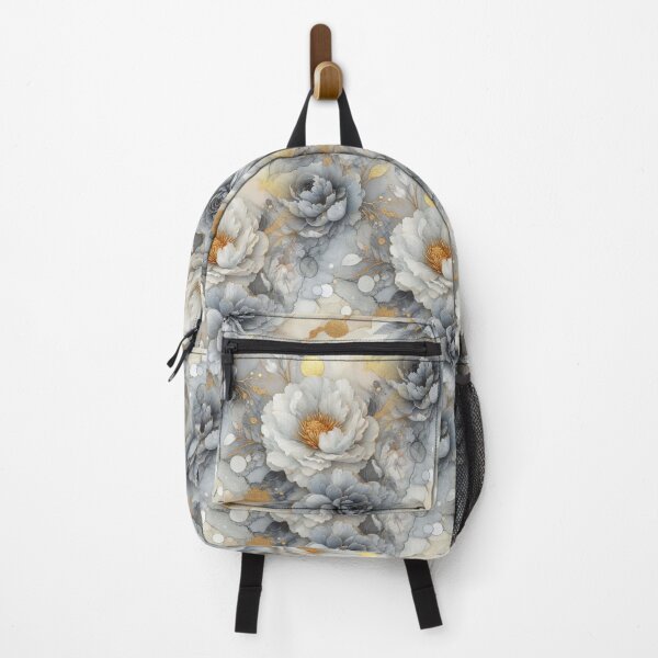 Item preview, MW Grey Cream Gold Floral on Watercolor 2.10 Pattern designed and sold by Mermaid's Whimsy.