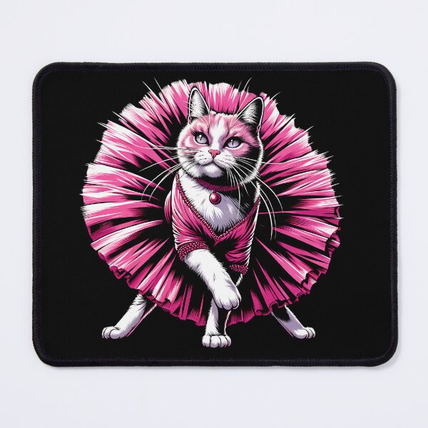 Item preview, Whimsical Cue Cat in Pink Tutu designed and sold by Taans-Creation.