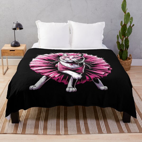 Item preview, Whimsical Cue Cat in Pink Tutu designed and sold by Taans-Creation.