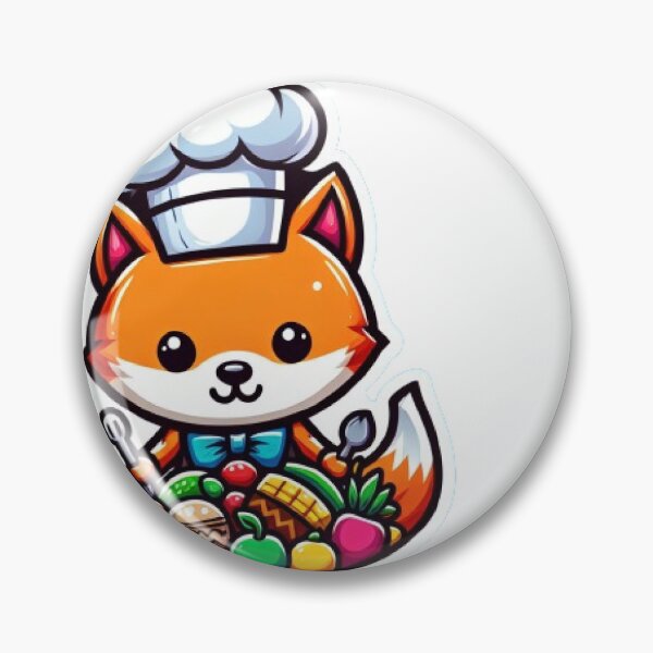 Item preview, Cute Fox Chef Cooking Up a Colorful Feast designed and sold by Stickers-4-Fun.