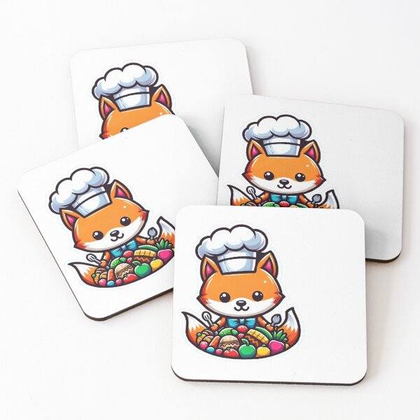 Item preview, Cute Fox Chef Cooking Up a Colorful Feast designed and sold by Stickers-4-Fun.