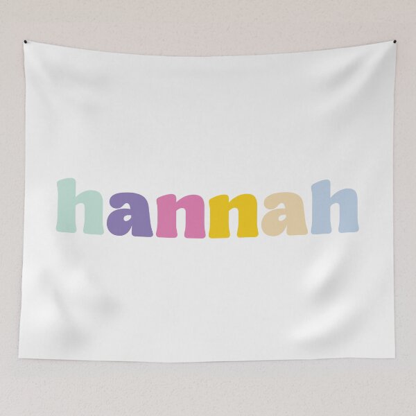 Item preview, Hannah - Custom name on colorful block font designed and sold by To the Lua.