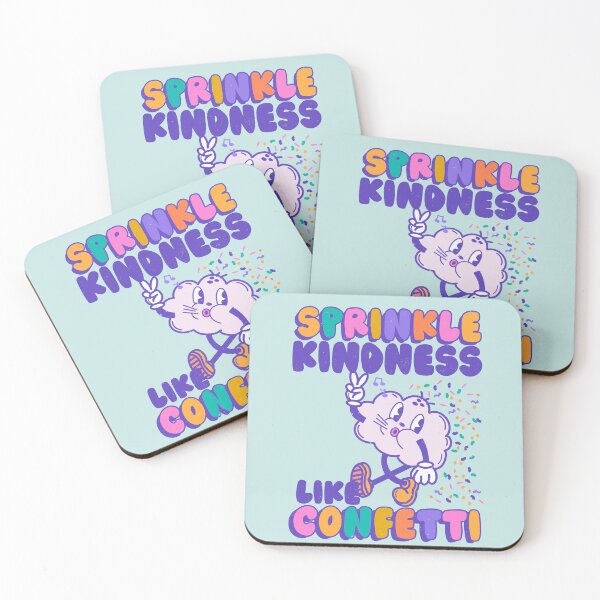 Item preview, Sprinkle Kindness Like Confetti Retro Cloud Art designed and sold by breebeedesigns.