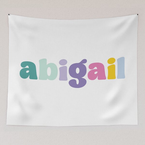 Item preview, Abigail - Custom name on colorful block font designed and sold by To the Lua.