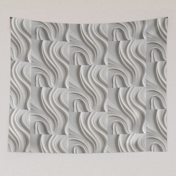 Item preview, Minimal minimalism plaster swirls texture waves calm tranquil  designed and sold by cheekylorns.