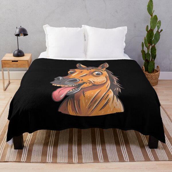 Item preview, Crazy Funny Horse Illustration designed and sold by JesterKrewArt.