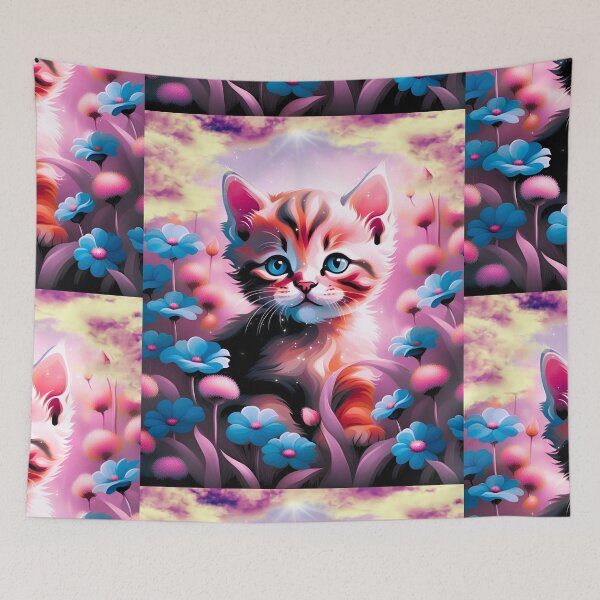 Item preview, Kitten in a Meadow- Pink Dreams designed and sold by agiee.
