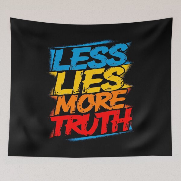 Item preview, QUOTE 05- "Less Lies More Truth". Gift items and personal use / Phrases, Motivation, Inspiration, Fun, Humor, Joke, Sarcasm, Typography designed and sold by LumDesignArt.