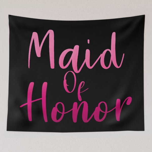 Item preview, Elegant simple Pink Maid of Honor Script Design designed and sold by Unitepeople.