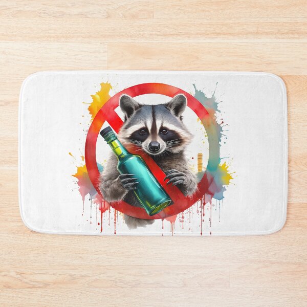 Item preview, Sober Sentinel, No Booze Raccoon, Alcohol-Free Critter, Cheers to Sobriety designed and sold by Eamornia.
