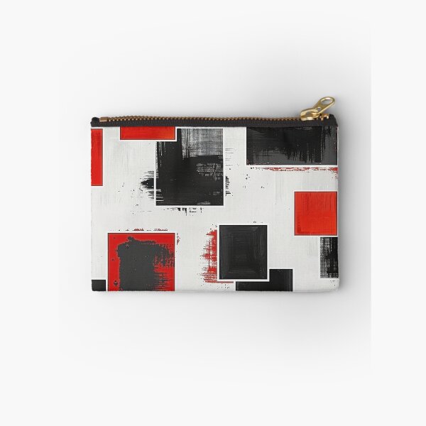 Item preview, Patrón de rectángulo rojo y negro designed and sold by purelypatterns.
