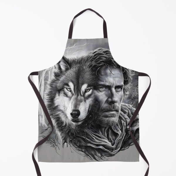 Item preview, Pencil sketch of a man and a wolf  designed and sold by Maximilianos.
