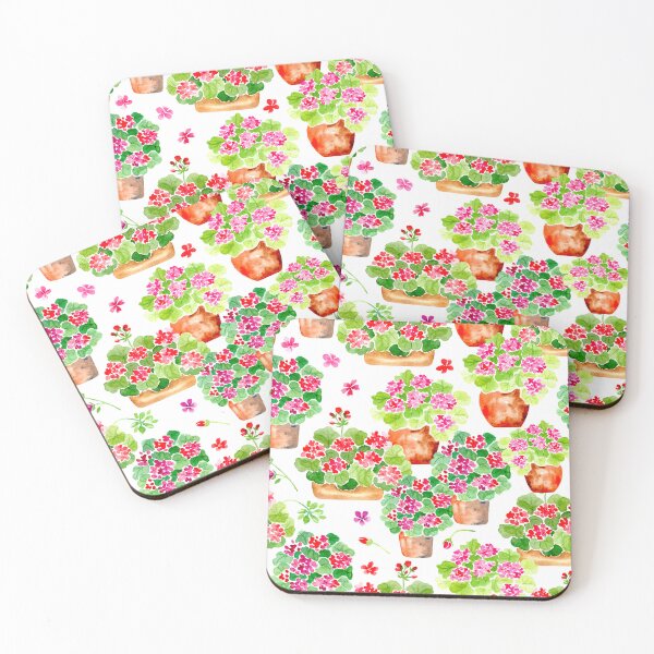 Item preview, Potted Flowers Pattern (White Background) designed and sold by andrebalest.art.