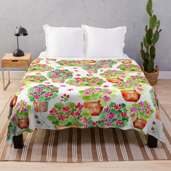 Item preview, Potted Flowers Pattern (White Background) designed and sold by andrebalest.art.