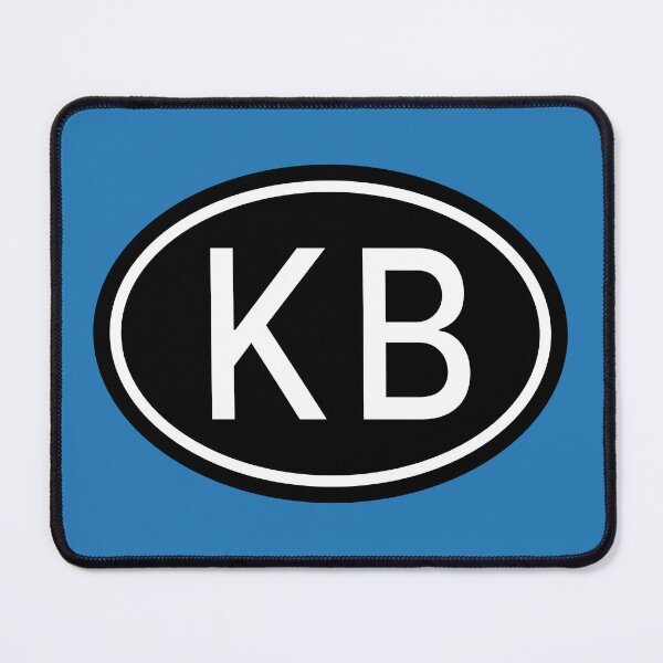 Item preview, KB Initials Monogram Oval White Letters designed and sold by Jeallan Designs.
