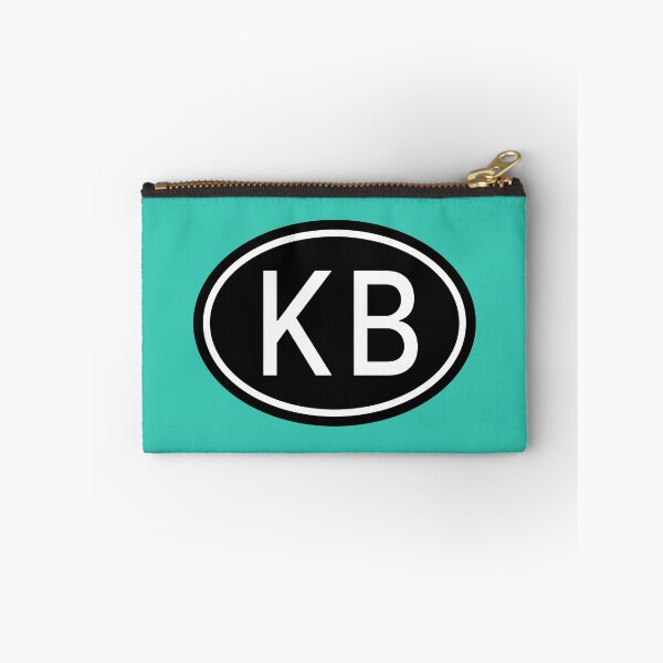 Item preview, KB Initials Monogram Oval White Letters designed and sold by Jeallan Designs.
