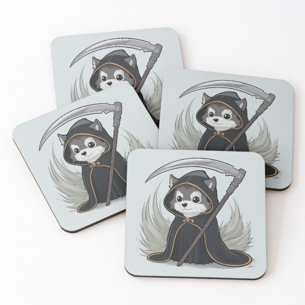 Item preview,  Adorable wolf reaper holding a scythe designed and sold by NiRia Spot.