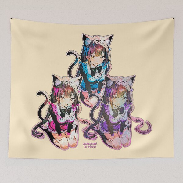 Item preview, Cute Cat Girl Faux Sparkling Glitter Illusion designed and sold by MikaseSan.