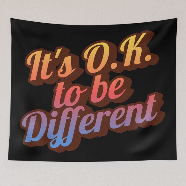 Item preview, "Postcard Glow- It's O.K. to be Different" designed and sold by 3DAF.