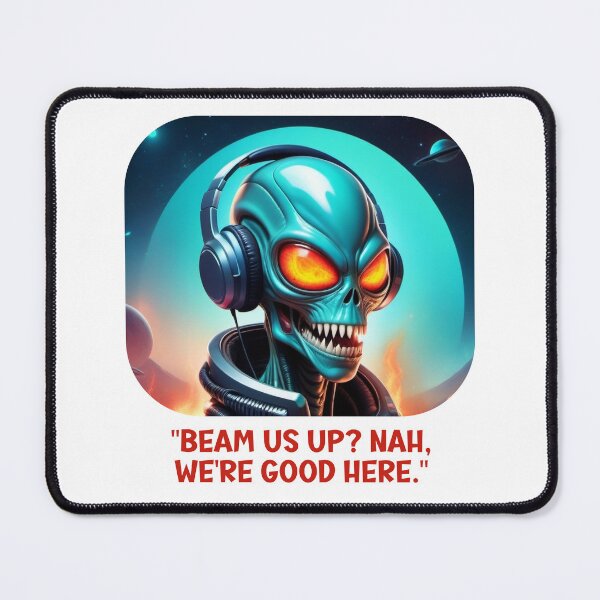 Item preview, Alien enjoying music designed and sold by Wilfried van Dokkumburg.